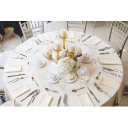Nappe ronde blanche